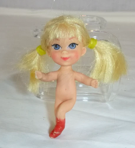 Vtg 1967 Mattel Storybook Kiddle LIDDLE RED RIDING HIDDLE Doll 3.5" No clothing