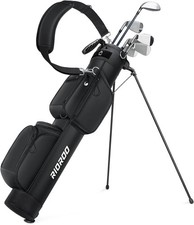 Golf Stand Bag Pencil Bag Padded Strap 3 Way Divider 4 Pocket for Driving Range