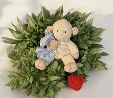 Eden Tender Tones Lamb Blue Security Blanket Cream Stuffed Animal 12" RARE Heart