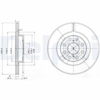 2X Bremsscheibe Delphi BG3825 FüR Toyota MR2 3 16V ZZW30