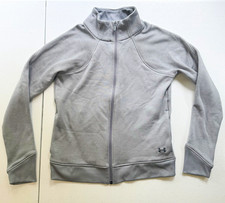 Under Armour ColdGear Full Zip Mock Neck Jacket Loose Fit Women s XS Gray
