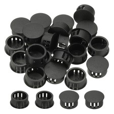 Plastic Hole Plugs, 99 Pcs 5/7" 18mm Round Plastic Hole Caps, Black