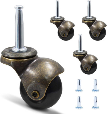 1.5'' Ball Caster Wheels for Furniture, Set of 4 Vintage Casters