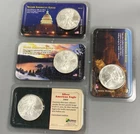 4 US 1ozt .999 BU Silver Eagle $1 1993 2000 2001 2003 w/toning Littleton pkg 880