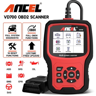 ANCEL VD700 OBD2 Pro Profi KFZ Diagnosegerät Auto Scanner DPF EPB Für VAG