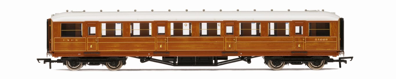 Hornby R40452 OO Gauge LNER Gresley Corridor First Coach LNER Teak 51668