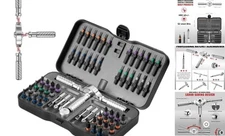  Ratchet Screwdriver Set, 66 in 1 magnetic Screwdriver sets, S2 Steel 66 IN 1