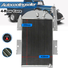 4 Rows Aluminum Radiator Fits 1934-1936 Chevy Pickup Trucks 6cyl V8 Conversion