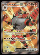 Incineroar ex 187/162 Ultra Rare Temporal Forces Pokemon Holo NM