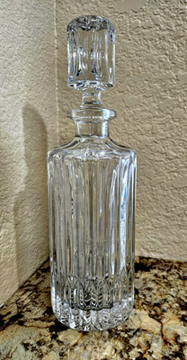 Vintage Gorham West Germany Lead Crystal Althea Spirit Cut Decanter 11'' Tall
