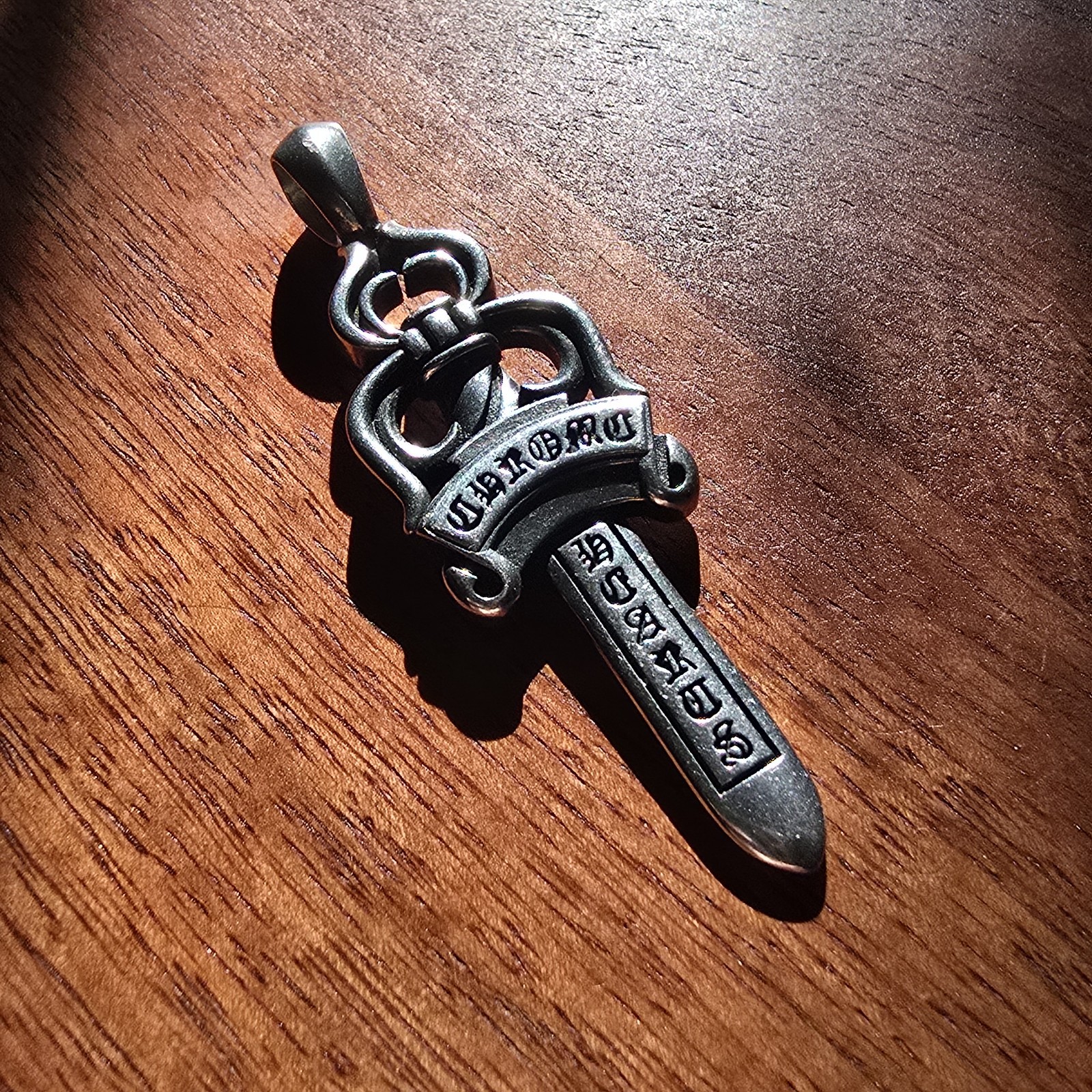 Original CHROME HEARTS 925 DAGGER Anhänger 925 Silber 1998, Y2k