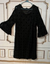 Blooming Rose Woman Size 3X Black Lacey Lined Belled Sleeves
