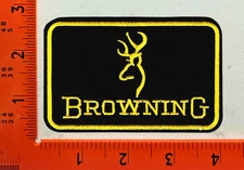 Embroidered Iron-On Patch Browning Pistol Rifle Guns Firearms Badge