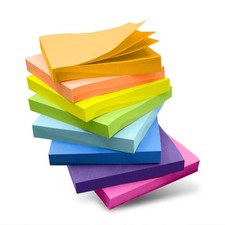  8 Pads Sticky Notes, Self Sticky Notes Pad Super Sticky Pads, 8 Bright Colo...