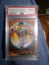 2022 Bowman Inception Colson Montgomery Orange Auto/25 PSA 1 0