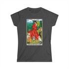 Childless Dog Lady Tarot Card Women's Fitted T-shirt Child-Free Woman Dogs Tee