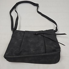 Damen Umhängetasche Schwarz – Wildlederoptik – Reißverschluss – Tom Tailor