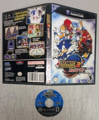 Sonic Adventure 2 Battle (Nintendo GameCube) Disc, Case, Box Art (NO MANUAL)