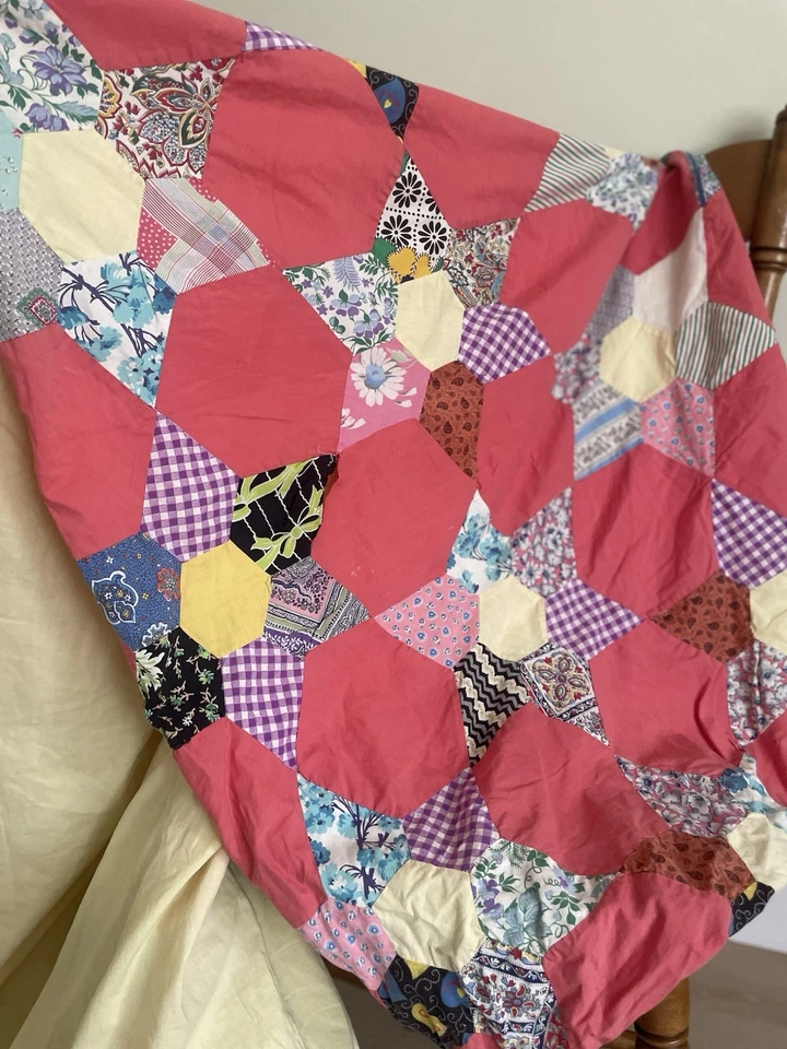 Funda nórdica vintage Six Point Star Quilt 74x90 Foto 2 de 4