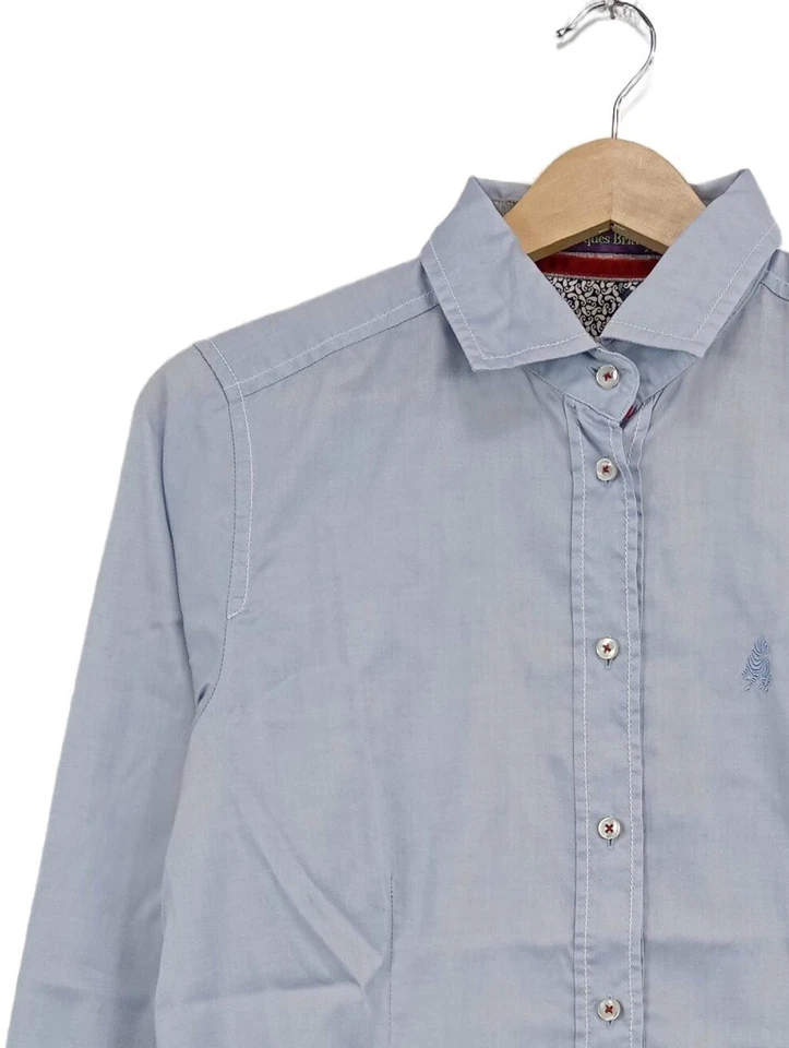 JACQUES BRITT Camisa de manga larga Mujeres Camisa de vestir Talla EU 40 azul - Imagen 3 de 4