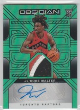 JA'KOBE WALTER 2024-25 Obsidian Electric Etch Green RC Patch Auto (11/25)