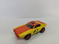 AURORA AFX Dodge Charger 43 HO slot car. Petty Yellow Orange Runs