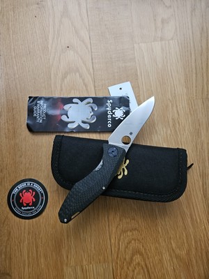 Spyderco Drunken Sinkevich CPM S90V Blade Carbon Fiber Titanium Frame C235CFTIP