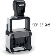 Self Inking Date Stamp Heavy Duty Office Business Professional 10 Year Band Blac