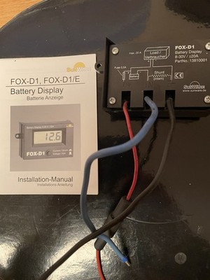 SunWare Fox-D1/E Batterie Anzeige Laderegler Solar Anzeigepanel Strom 12/24V