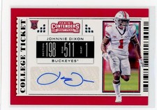 2019 Panini Contenders Draft Picks Collegiate #298 Johnnie Dixon