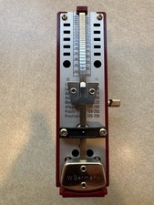 Wittner Taktell Super Mini Mechanical Metronome Red West Germany w/ Case