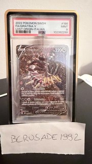 Pokemon Giratina V 186/196 Alt Art Verlorener Ursprung PSA 9 ITA Deutsch