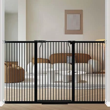 40.5" Extra Tall Baby Gate for Stairs, 68.5"-72.2" Extra Wide Long Dog Gate f...