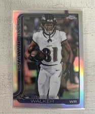 2025 Topps Chrome Football Devontez Walker Refractor #26 Baltimore Ravens