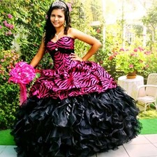 Ruched Ruffles Organza Quinceanera Dress Sweetheart Corset Ball Gown Prom Dress