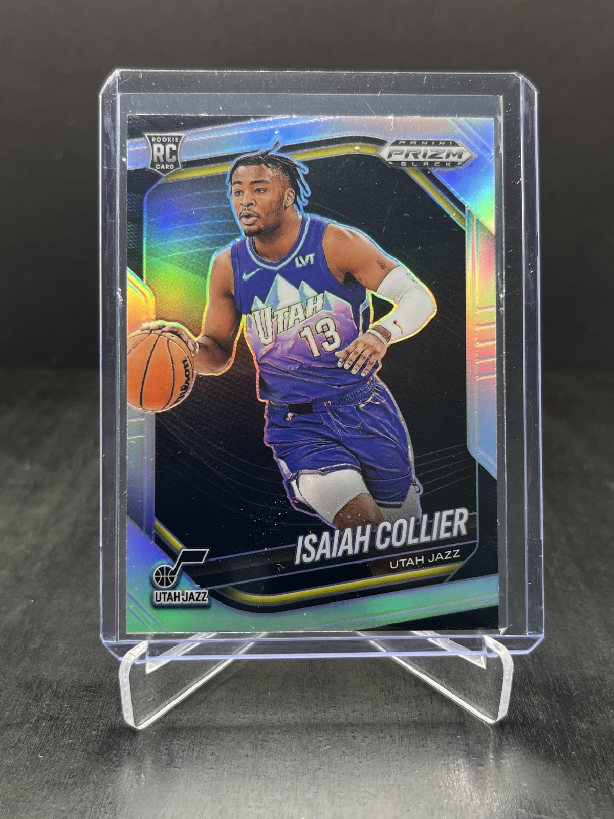 2024-25 Panini Prizm Black Basketball Isaiah Collier RC Rookie Silver #32