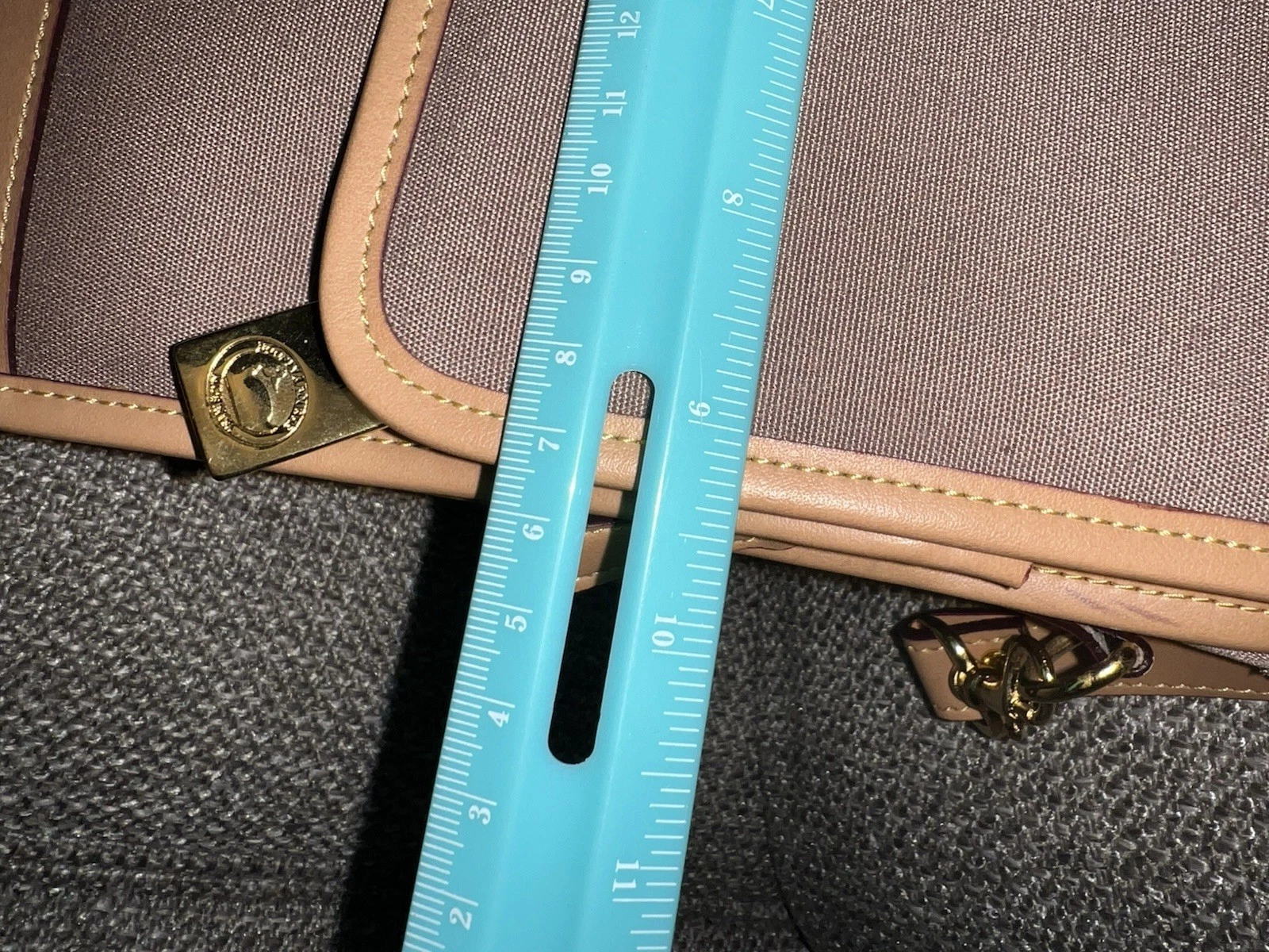 Dooney & Bourke borsa a mano vintage in tela e pelle tortora (nuova)