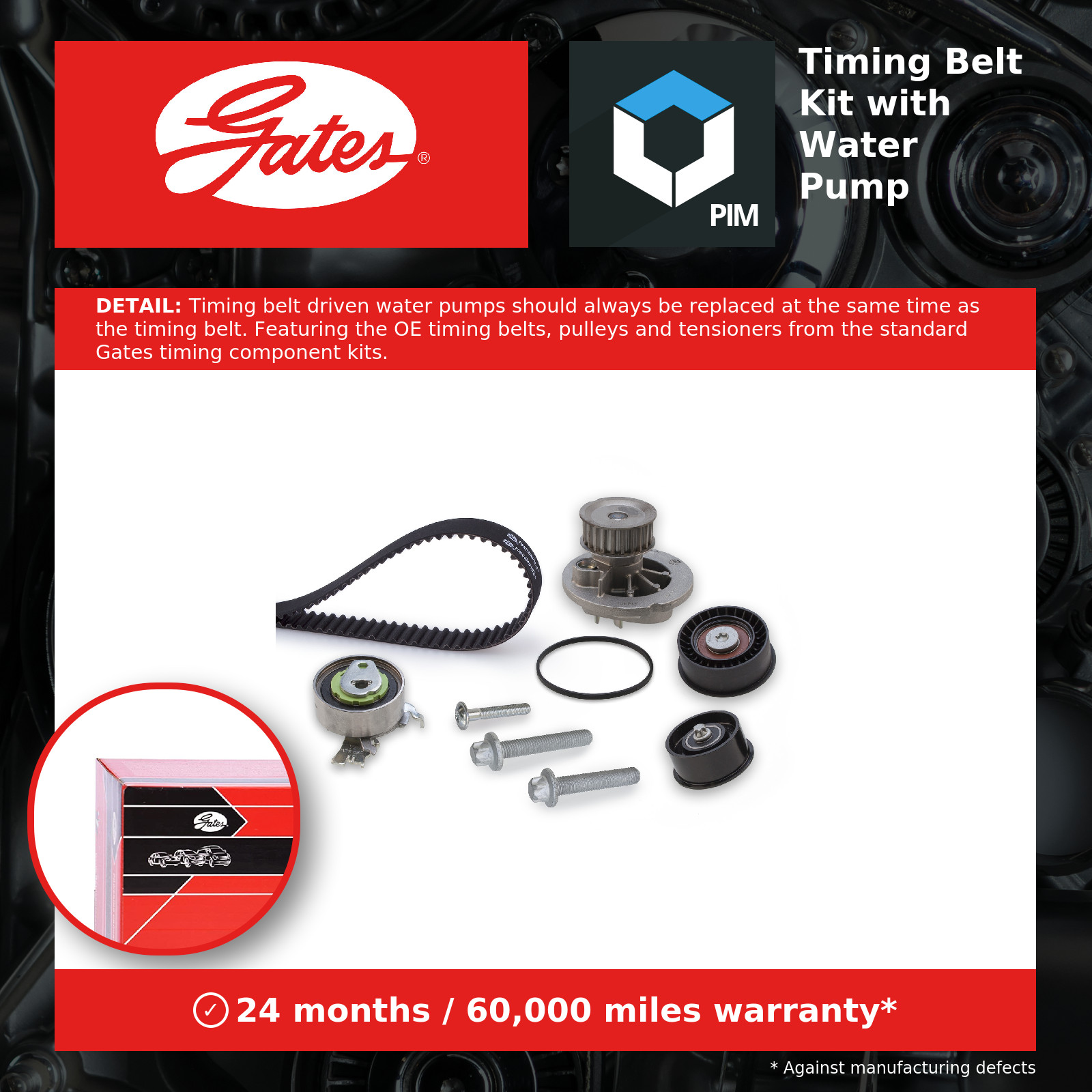 Gates KP25499XS-3 PowerGrip Timing Belt Kit & Water Pump - Image 9
