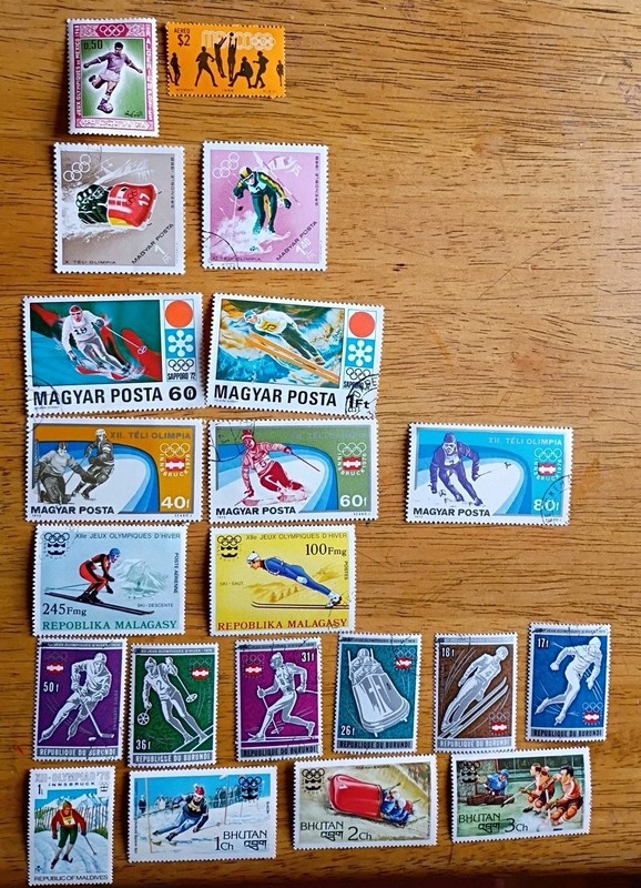 22 Olympic Stamps 68-76, Cancelled And Uncancelled