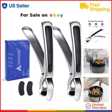 Stainless Steel Plate Gripper Set of 2 Multi-Use Hot Pot, Oven, Steamer Acces...