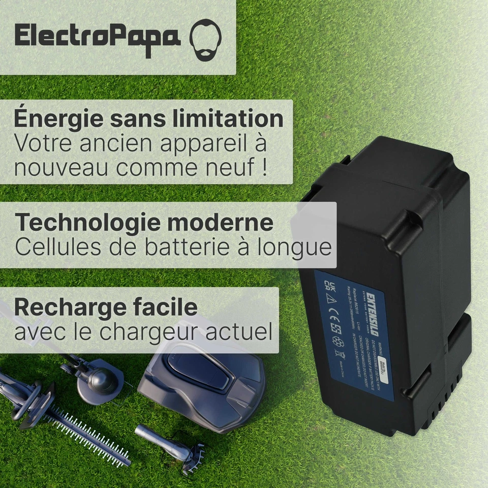 Batterie pour Florabest FMR 600 A1 2500mAh 25,2V - Photo 3/4