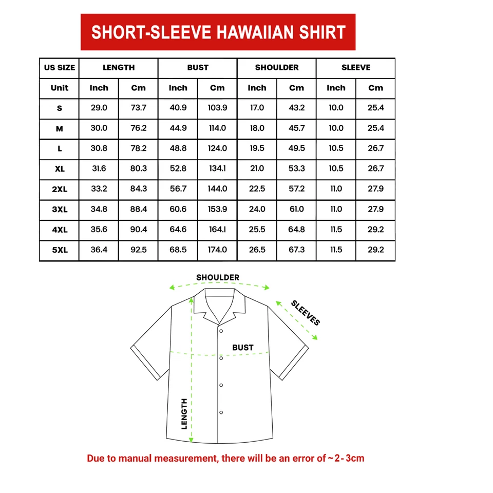 Funny Ugly Christmas Red Reindeer Stag Print Button Up Short Sleeve Party Shirt - Image 3 of 3