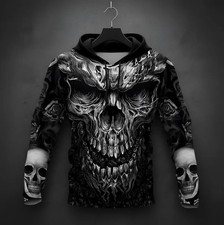 Skull Graphic Hoodie Men Woman S-5XL