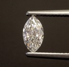 GIA certified loose .56ct VVS2 H Marquise cut diamond vintage estate antique — photo 1