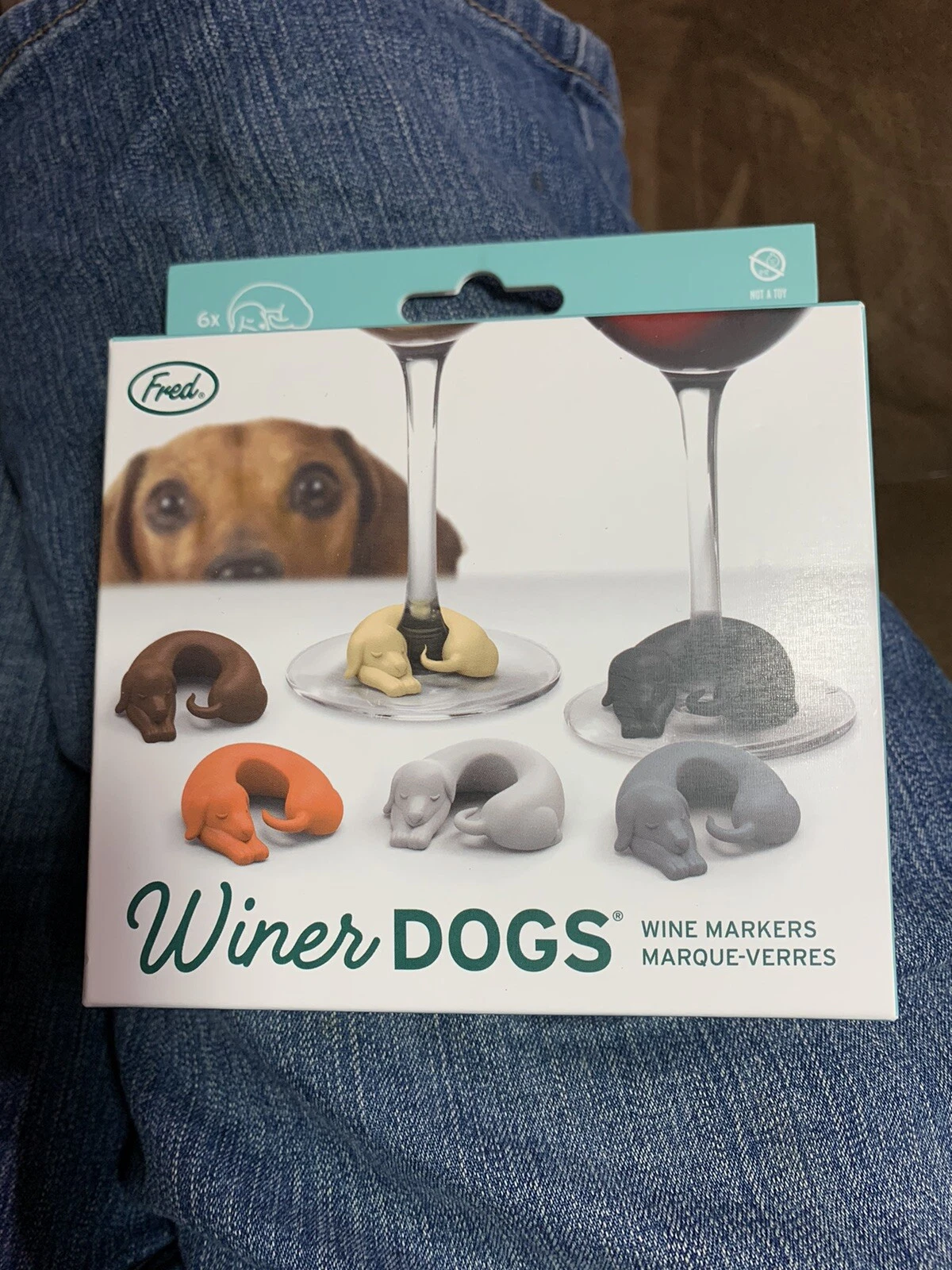 Fred & Friends Winer Dogs Wine Glass Markers - Thumbnail 2