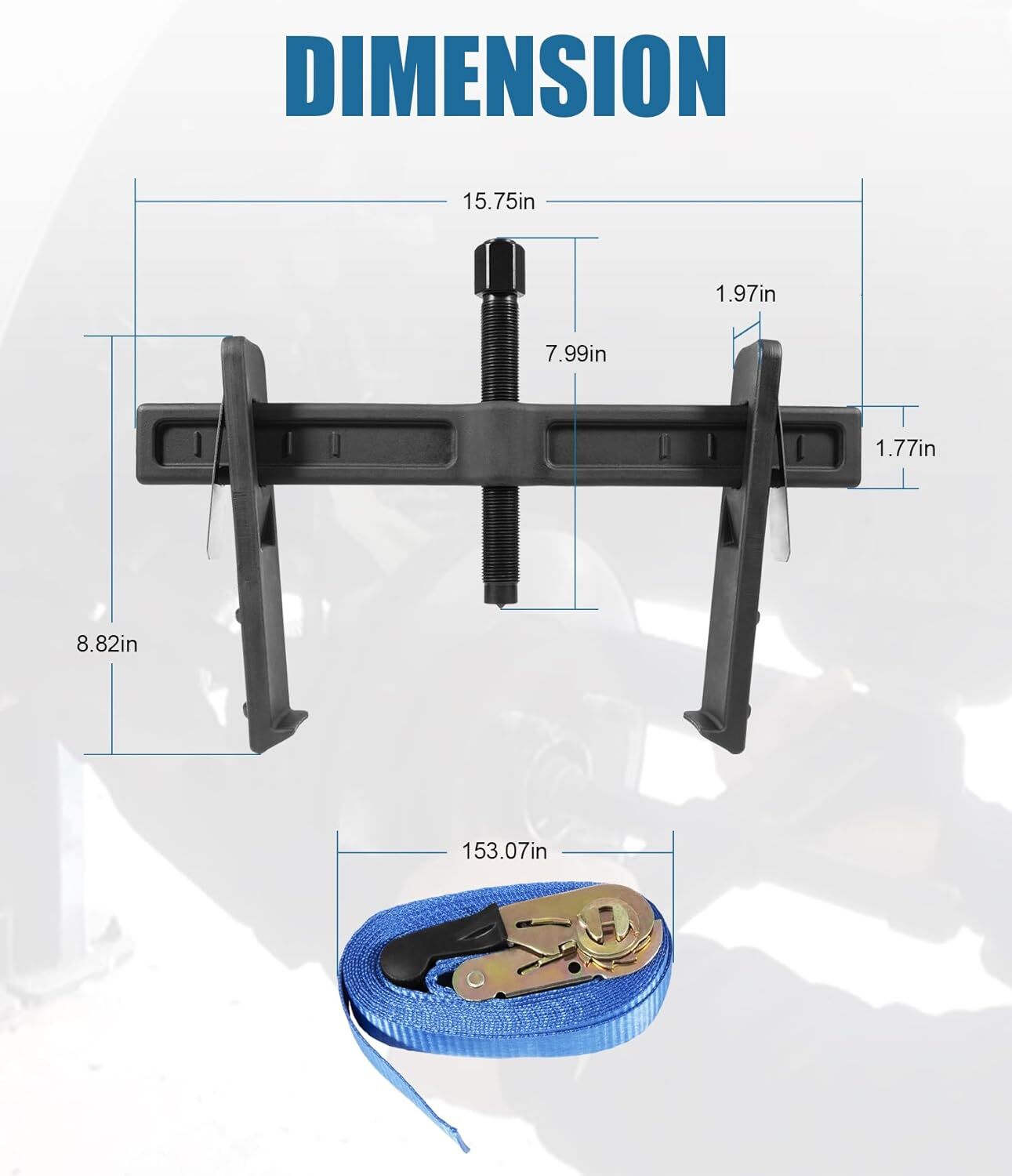 6980 Brake Drum and Rotor Puller Tool Sets For Remove Hub Drums, Rotors, Pulleys