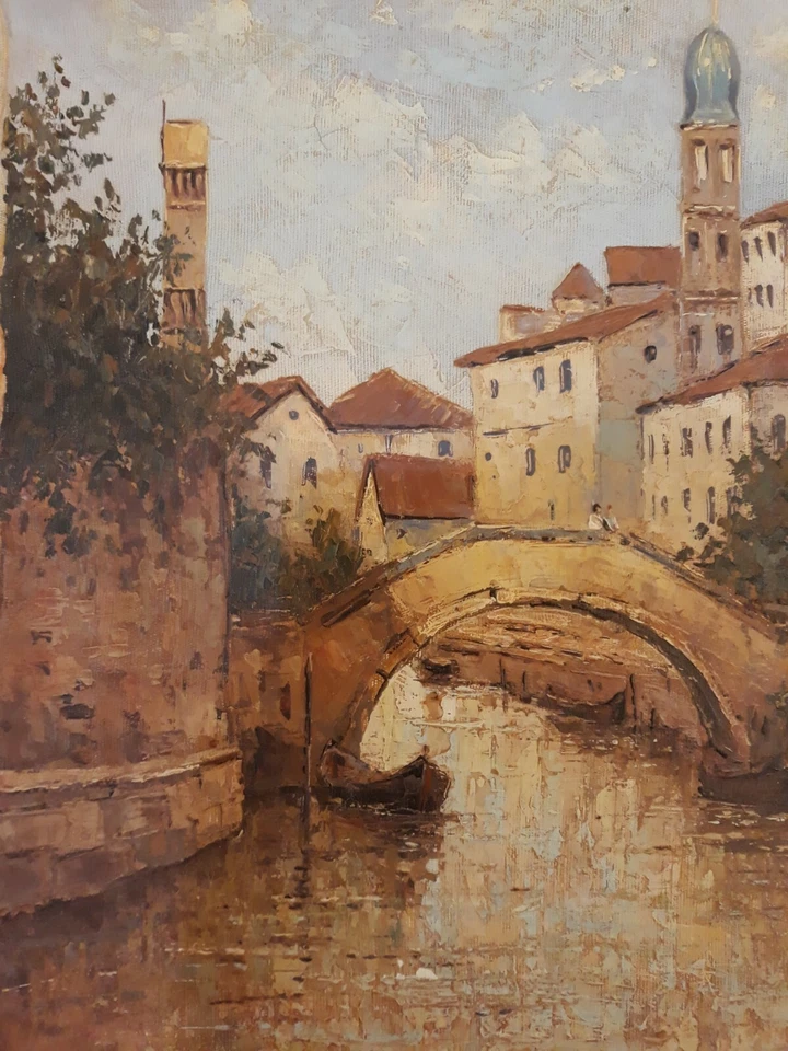 PINTURA AL ÓLEO ARMENIA ORIGINAL. Firmado M. Petrosyan. VENECIA. 2014 Foto 3 de 4