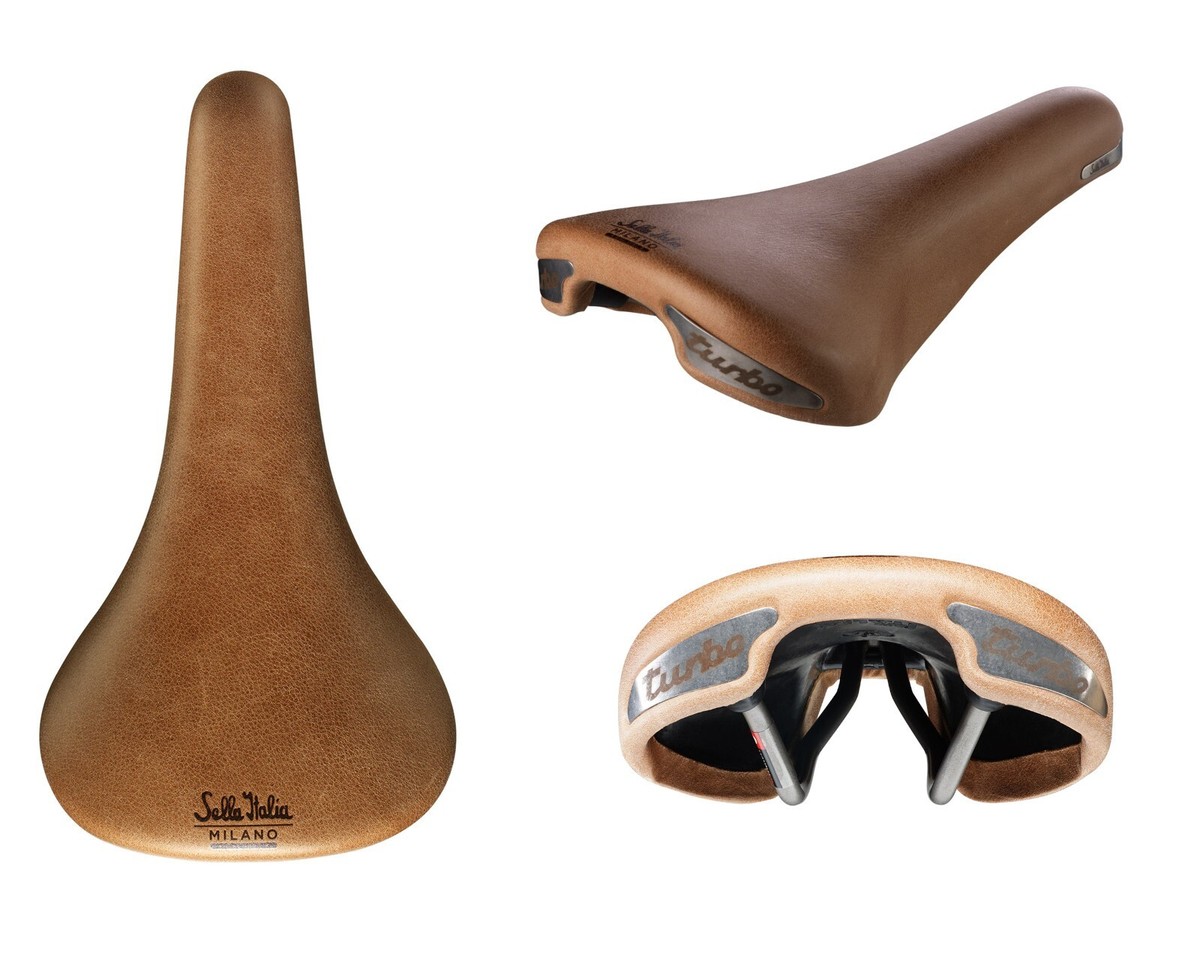 Selle Italia saddle TURBO RACER classic brown leather L1 146 mm