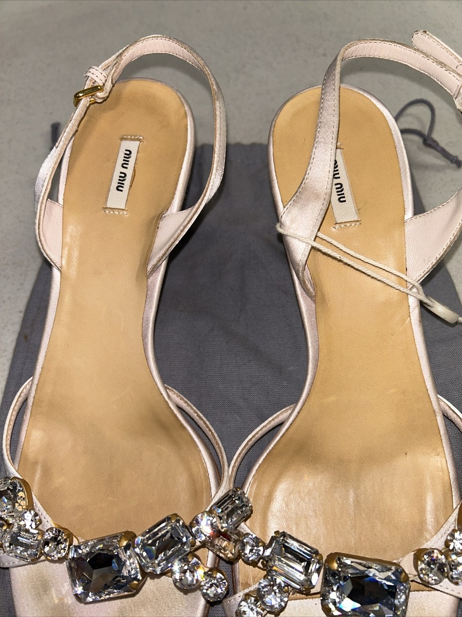 miu miu Crystal Embellished Shoes | eBay