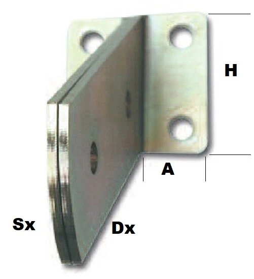 Staffa inclinata per pensiline e travi, supporto inclinato 15°/25° per legno - Immagine 4 di 4
